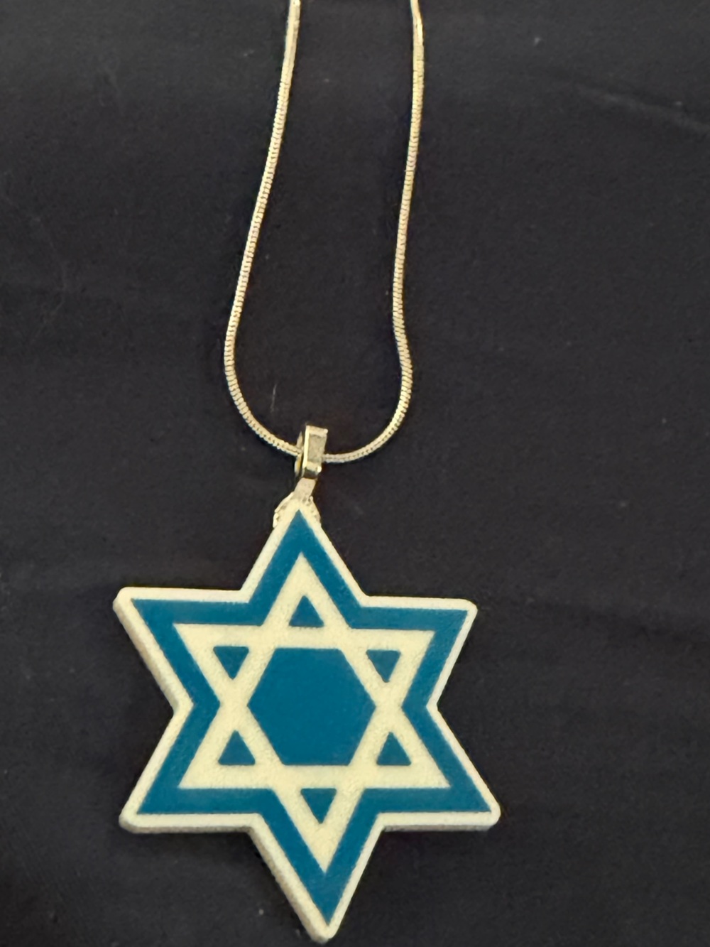 Blue Star of David Pendant Necklace - Women Jewelry